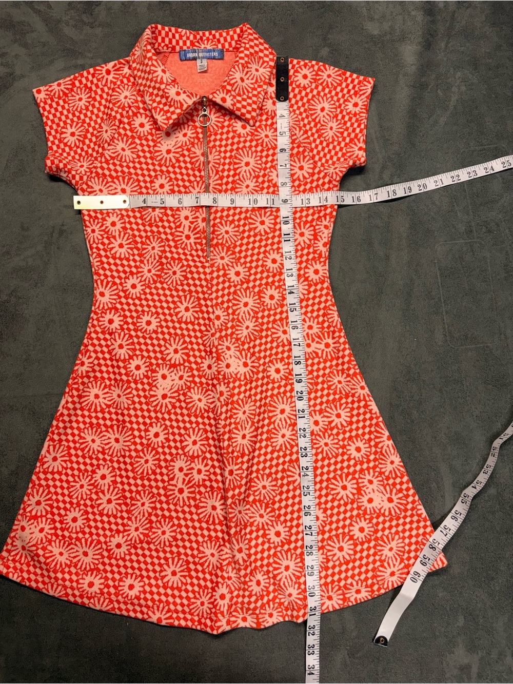 Urban Outfitters Red Floral Daisy Mini Dress - Picture 3 of 7